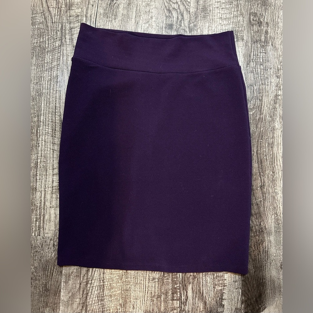 Eggplant Purple Cassie Stretch Pencil XL Textured Skirt XL LuLaRoe